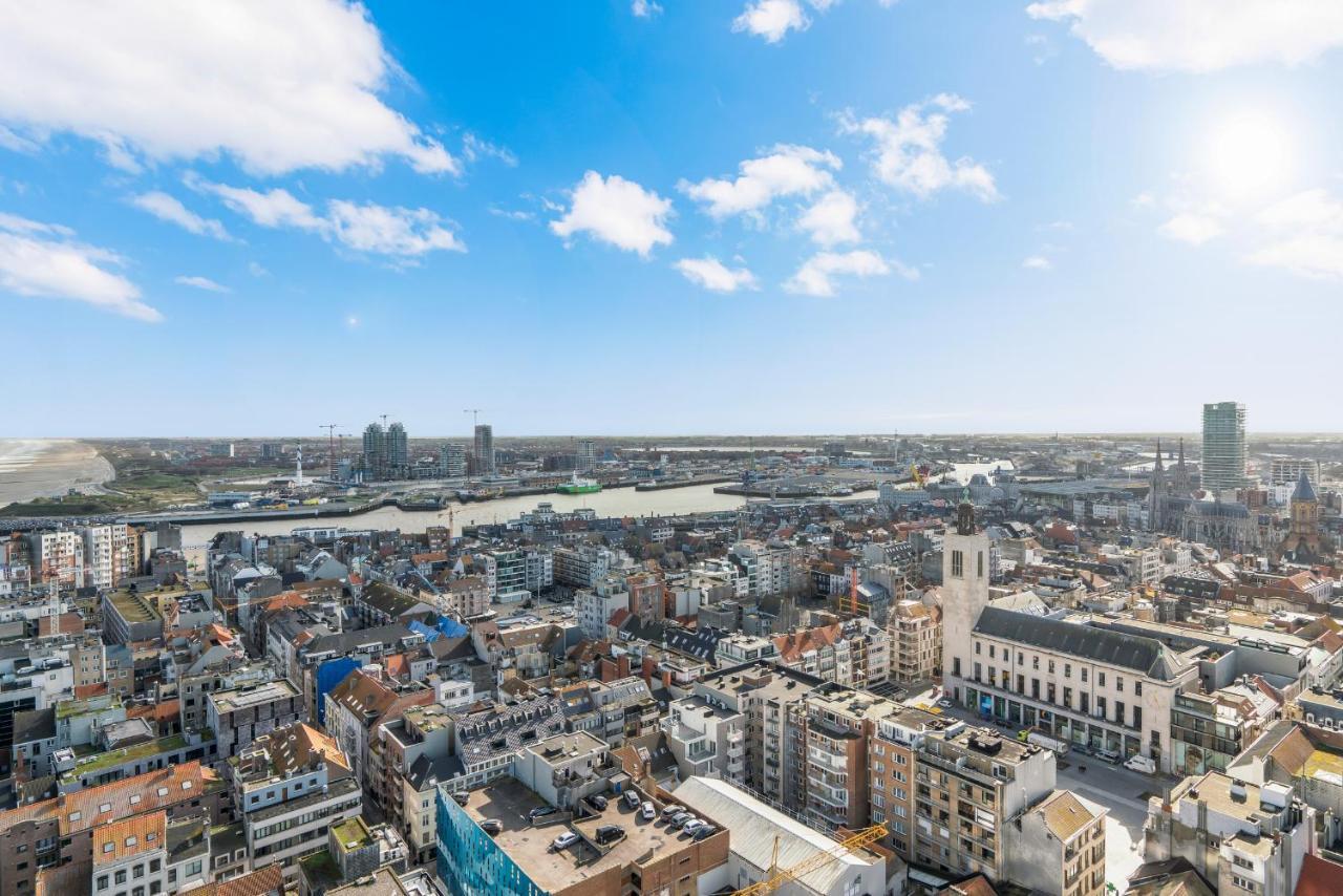 Skyline App 5P Met Prachtige Uitzichten & Terras Apartman Ostende Kültér fotó
